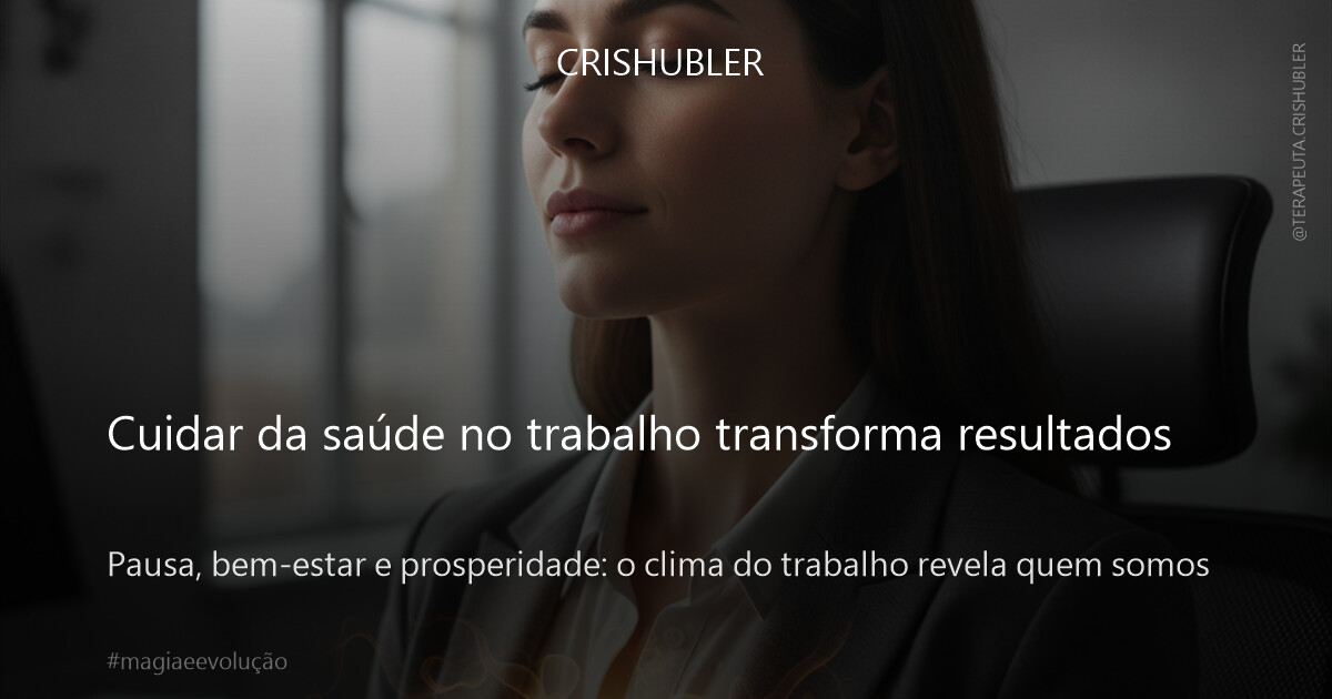 Cuidar da saúde no trabalho transforma resultados