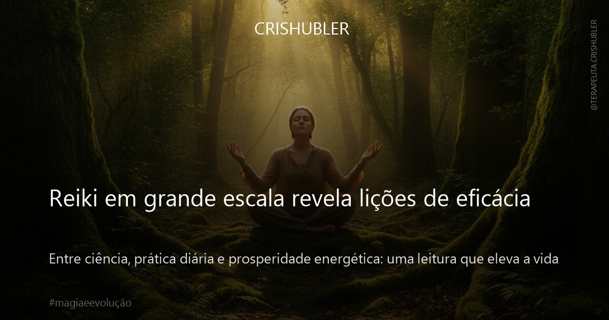Reiki em grande escala revela lições de eficácia