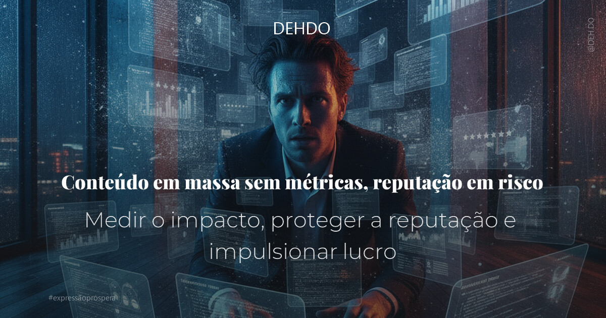 Conteúdo em massa sem métricas, reputação em risco