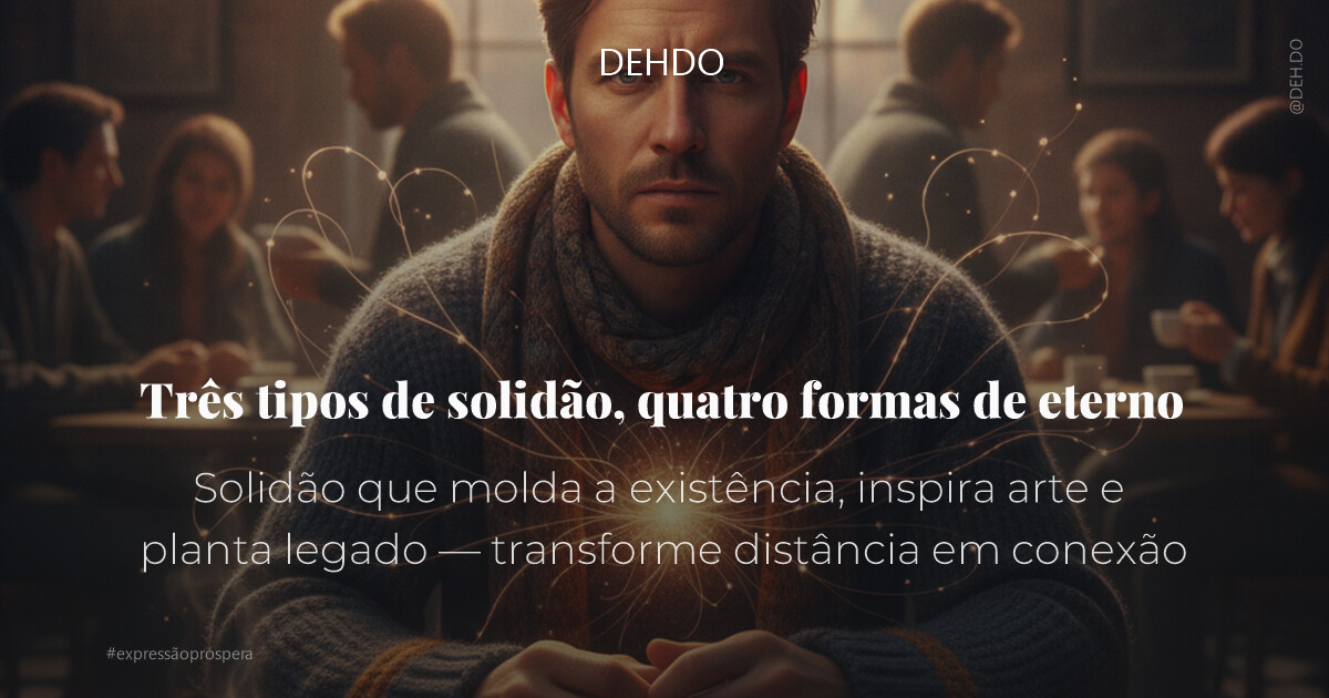 Três tipos de solidão, quatro formas de eterno