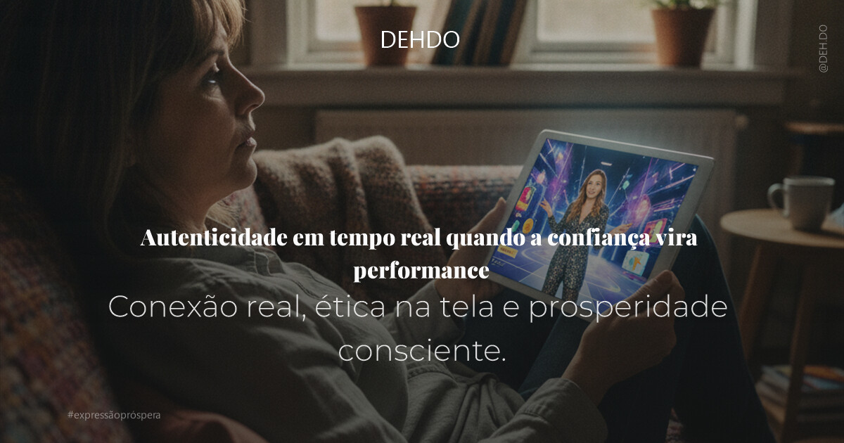 Autenticidade em tempo real quando a confiança vira performance