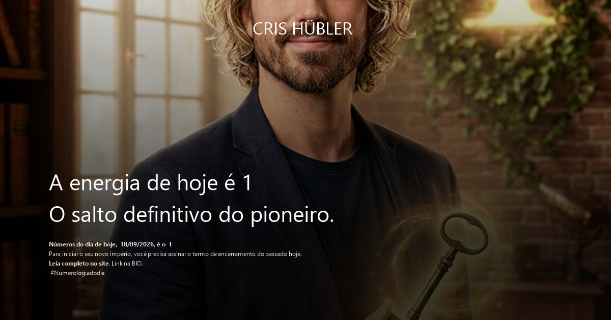 A energia de hoje é 1
O salto definitivo do pioneiro.