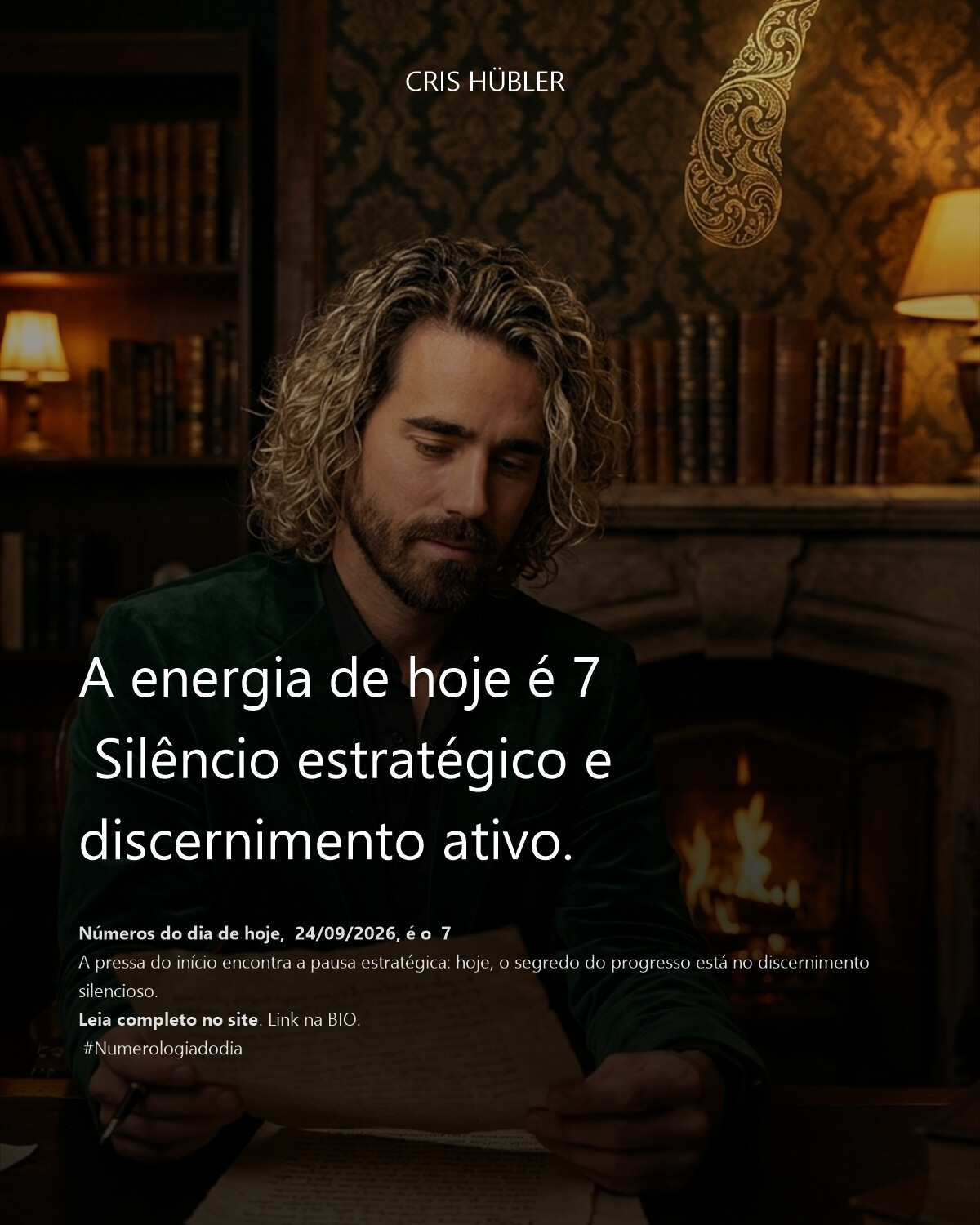 A energia de hoje é 7 
 Silêncio estratégico e discernimento ativo.