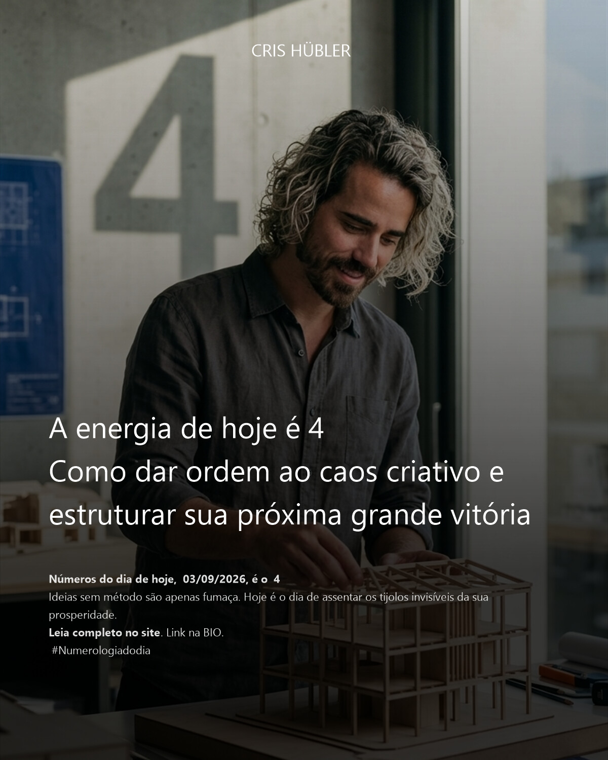 A energia de hoje é 4
Como dar ordem ao caos criativo e estruturar sua próxima grande vitória
