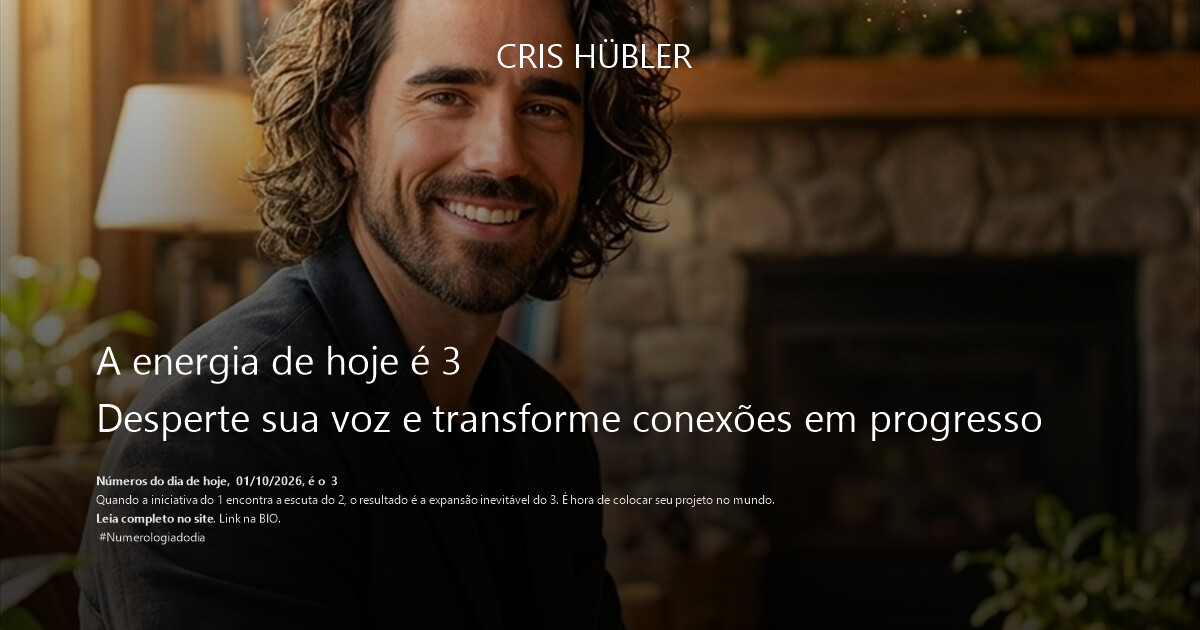 A energia de hoje é 3
Desperte sua voz e transforme conexões em progresso