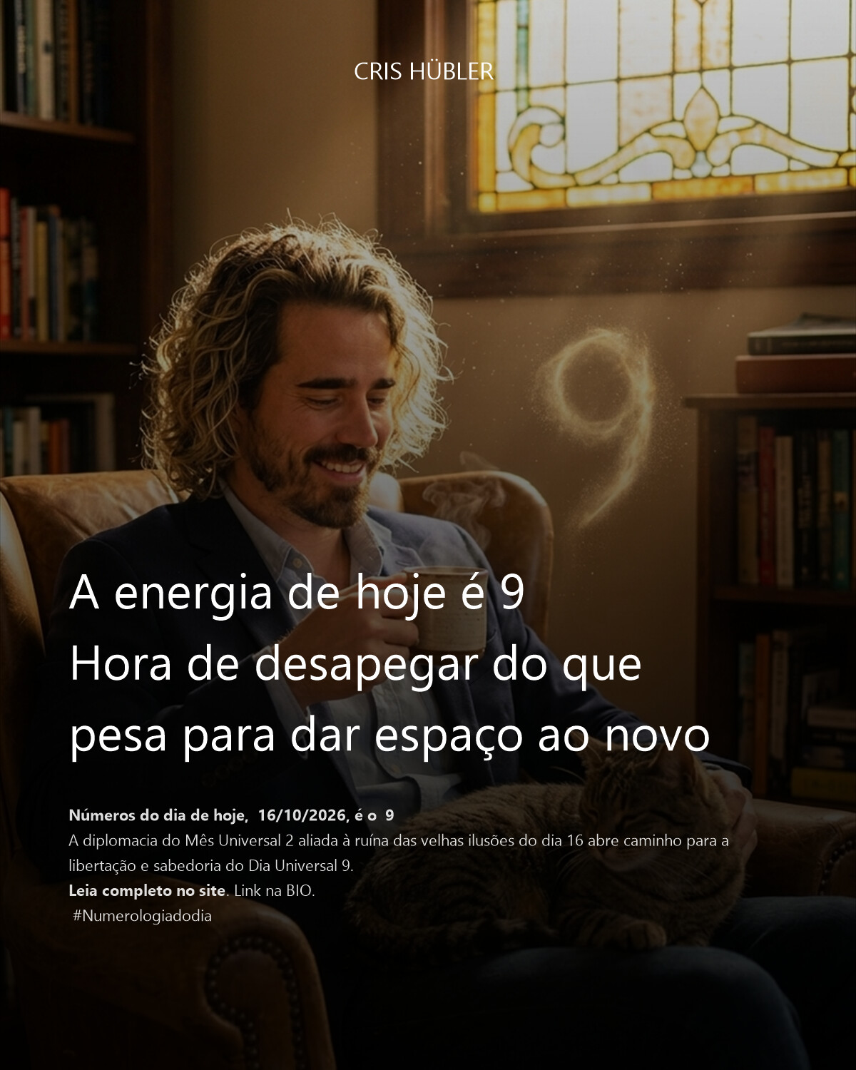 A energia de hoje é 9
Hora de desapegar do que pesa para dar espaço ao novo