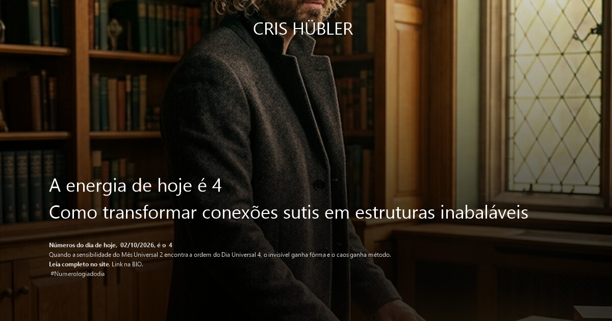 A energia de hoje é 4
Como transformar conexões sutis em estruturas inabaláveis