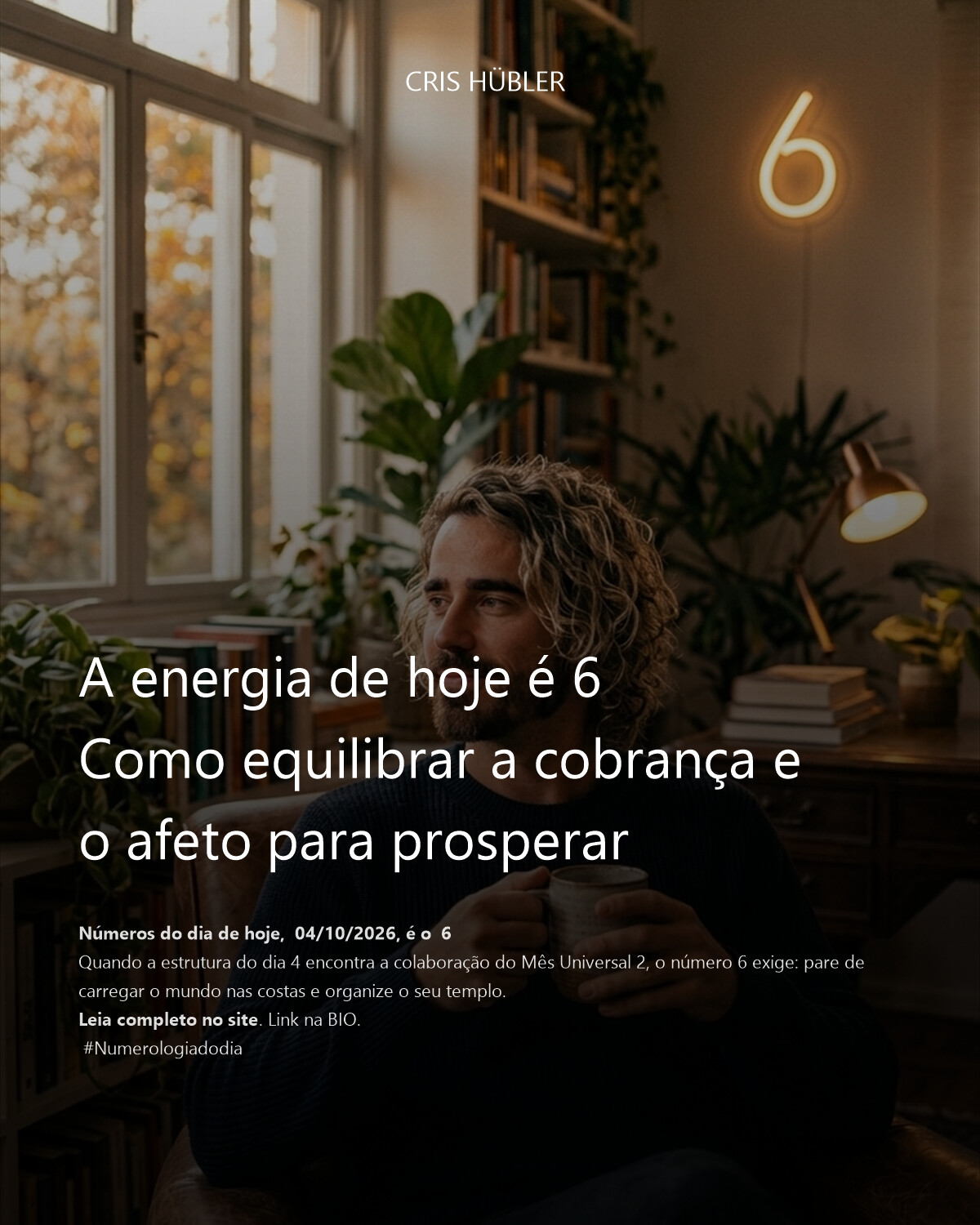A energia de hoje é 6
Como equilibrar a cobrança e o afeto para prosperar