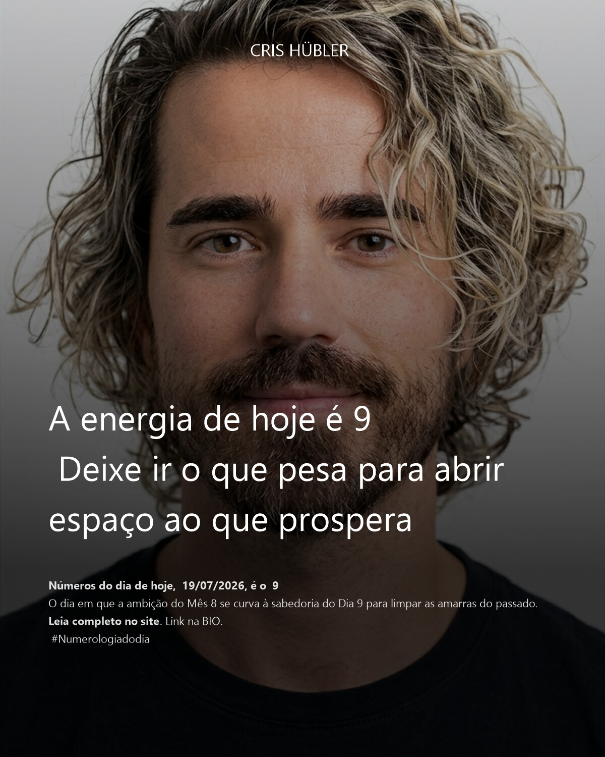 A energia de hoje é 9 
 Deixe ir o que pesa para abrir espaço ao que prospera