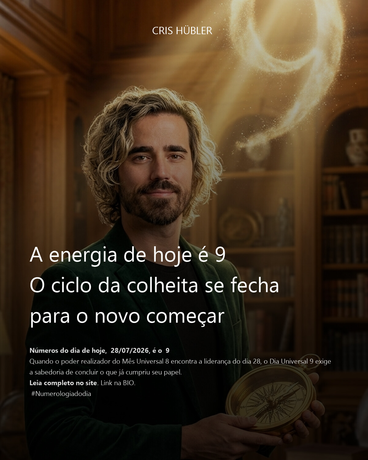 A energia de hoje é 9
O ciclo da colheita se fecha para o novo começar