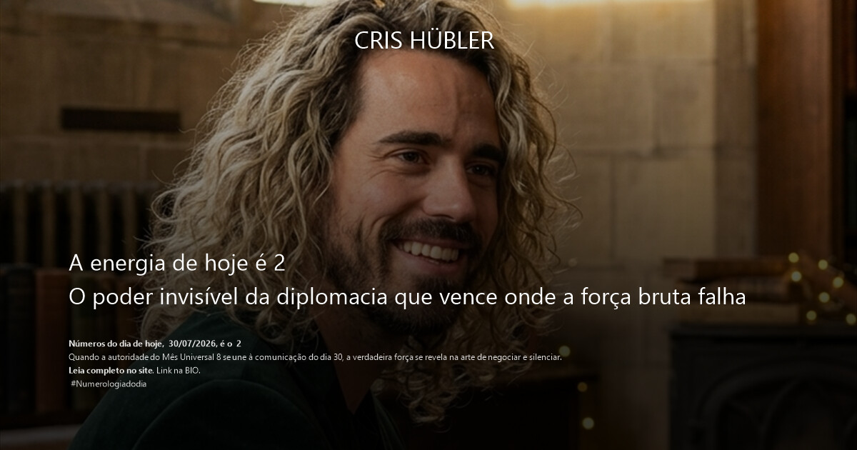 A energia de hoje é 2
O poder invisível da diplomacia que vence onde a força bruta falha