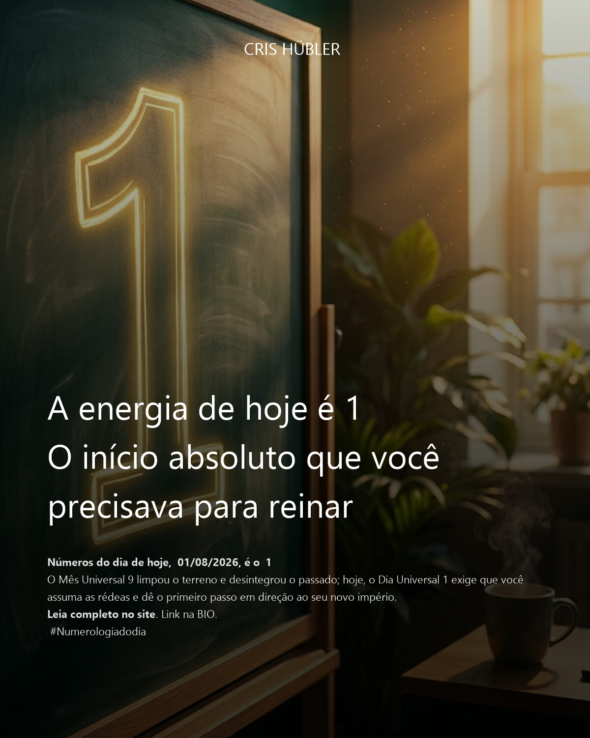A energia de hoje é 1
O início absoluto que você precisava para reinar