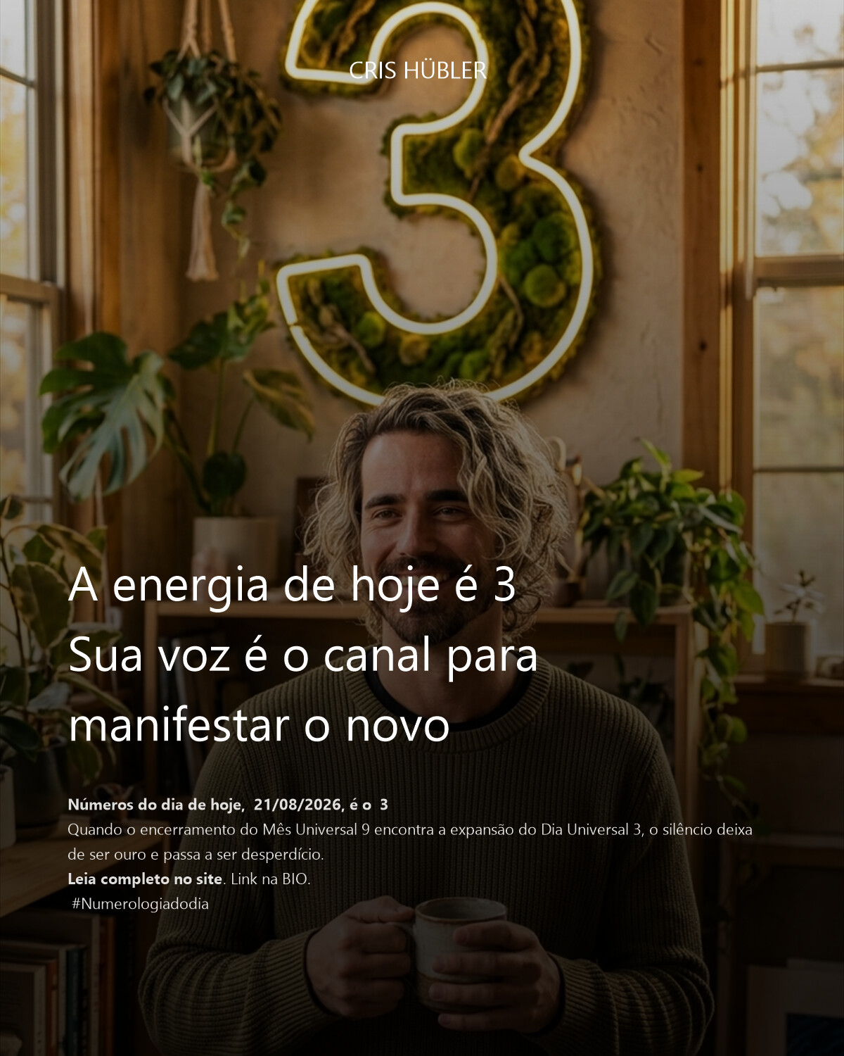 A energia de hoje é 3
Sua voz é o canal para manifestar o novo