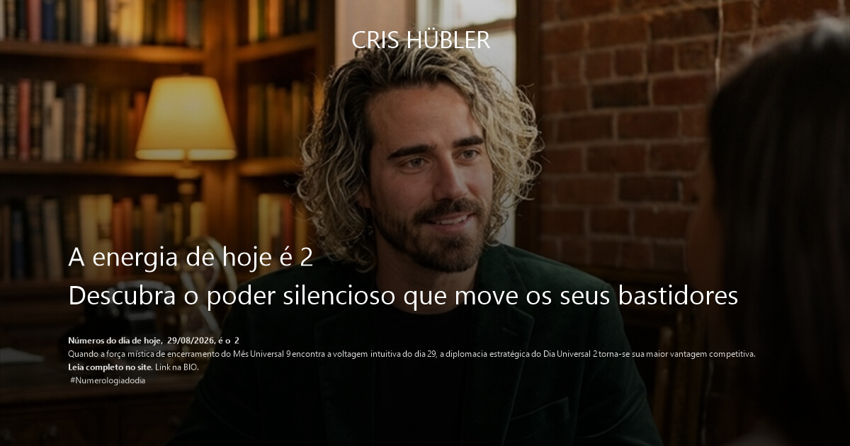 A energia de hoje é 2
Descubra o poder silencioso que move os seus bastidores